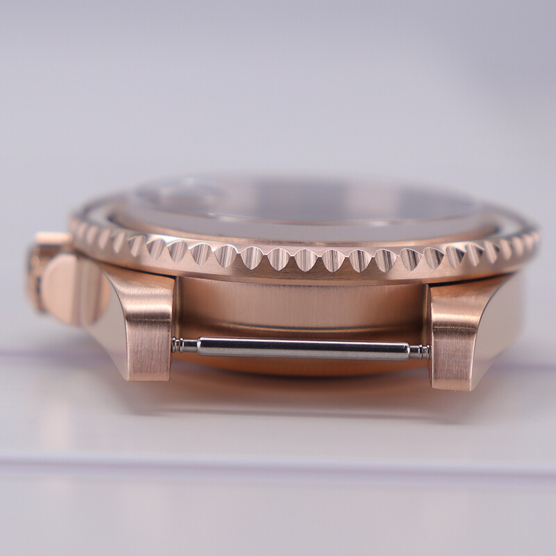 40mm Rose gold Watch Cases sapphire glass For Seiko Nh35 Nh36 Movement SUB GMT