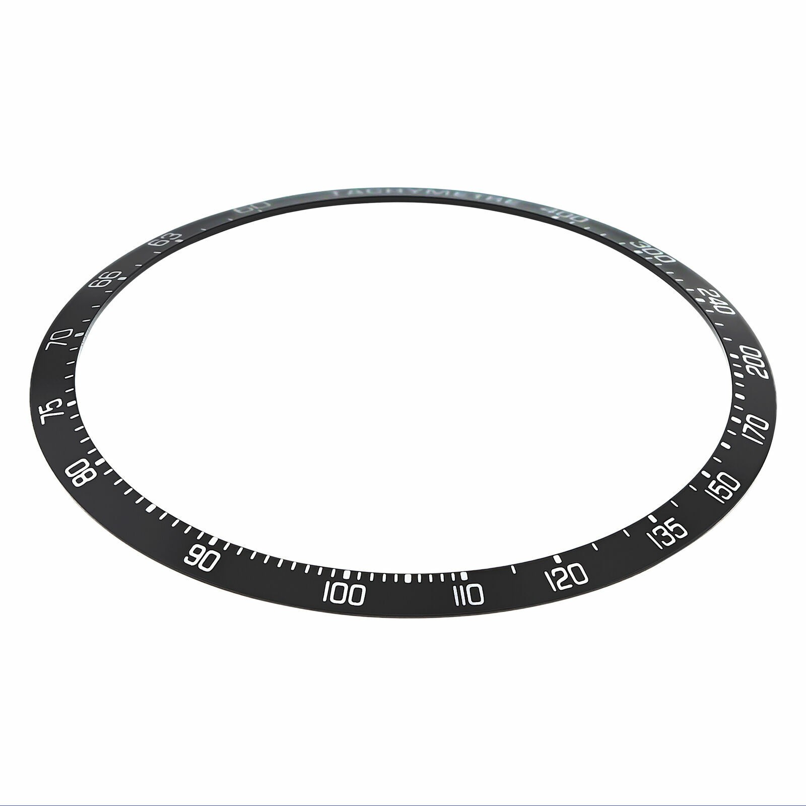 BEZEL INSERT FOR 41MM TAG HEUER CARRERA WATCH CALIBRE 16 CV-2011,CV201AH BLACK
