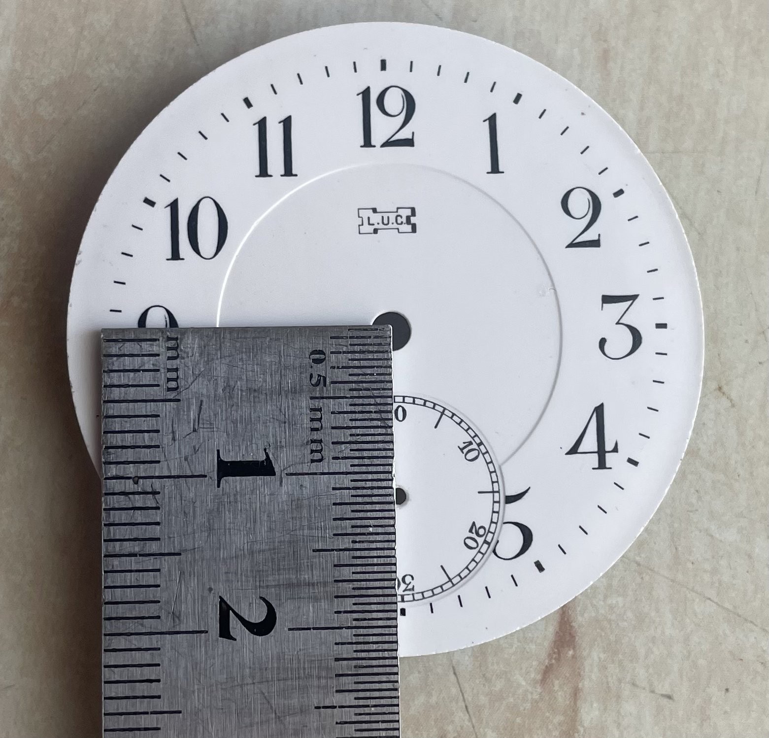 Original Swis Antique Porcelain Dial for Pocket Watch L.U.C Louis Ulysse Chopard