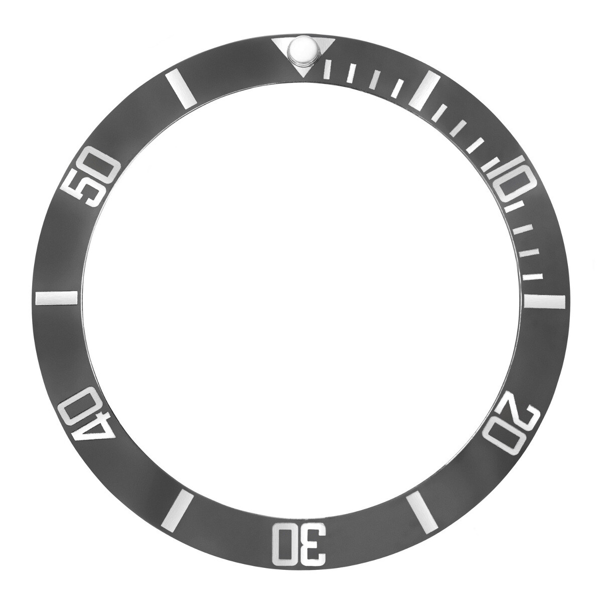 CERAMIC BEZEL INSERT FOR 41MM ROLEX SUBMARINER 126613 126610 124060 BLACK SILVER