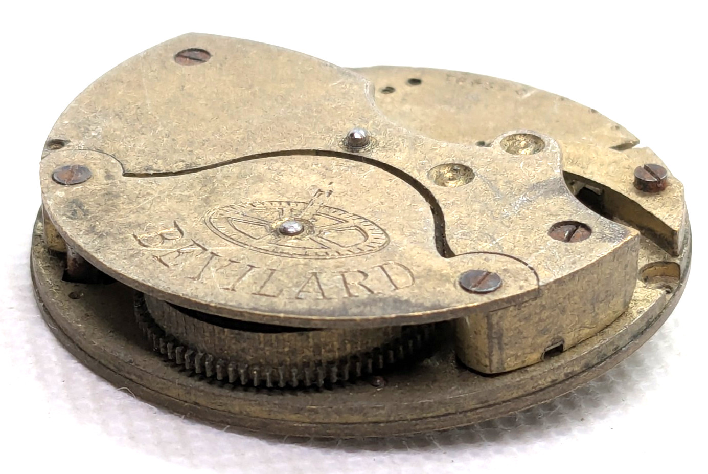 Vintage Bevilard Pocket Watch Mechanical Movement Swiss Gilt Finish 40 mm 12491