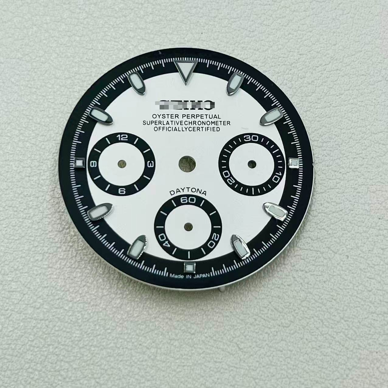 29.5mm Watch Dial Green Luminous For VK63 Quartz Movement Watches Parts