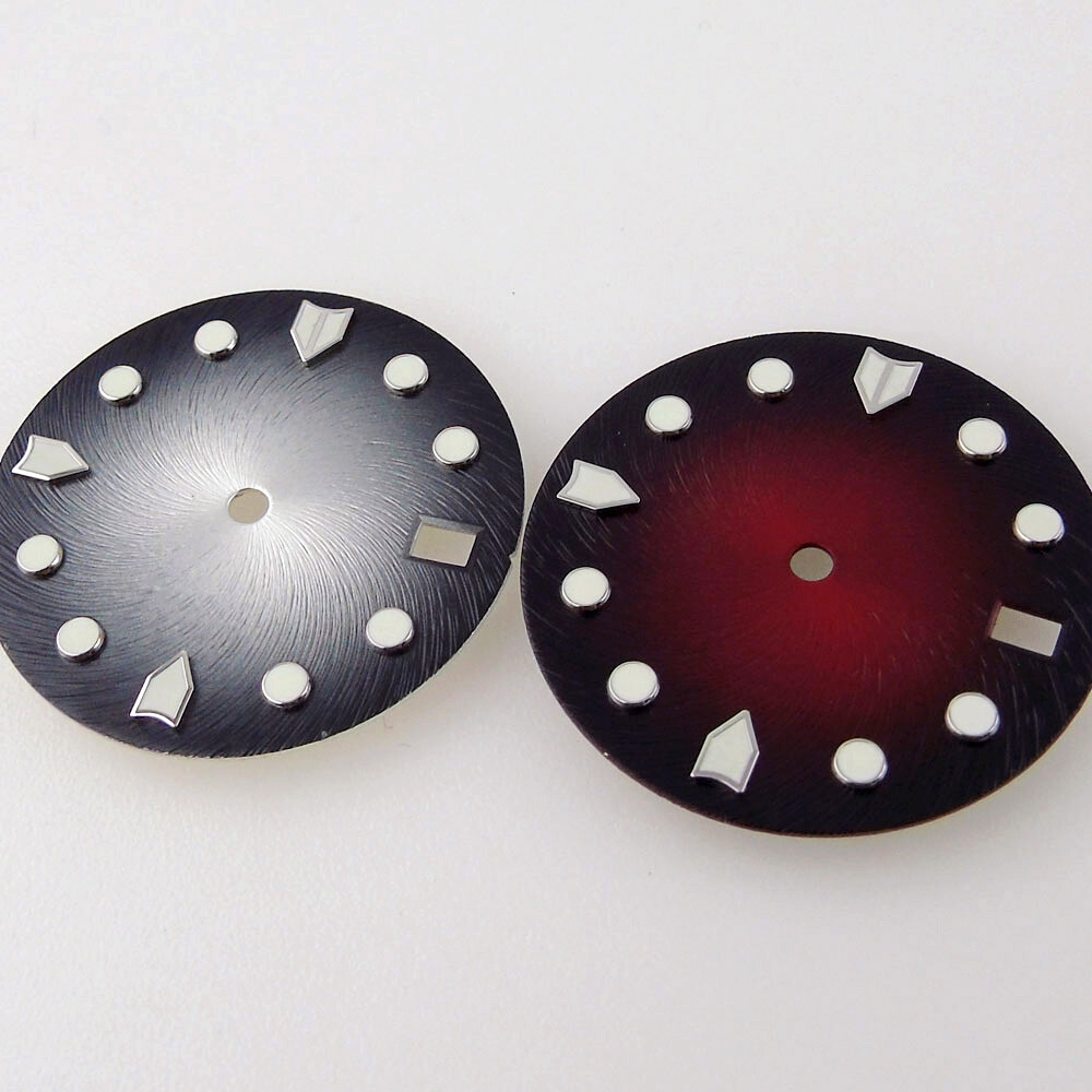 28.5mm Japan NH35A Sterile Black Blue Grey Red Watch Dial Luminous Watch Part