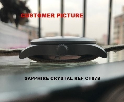 Watch Crystal Only for Seiko Military style SNZG Double Dome Sapphire Crystal –