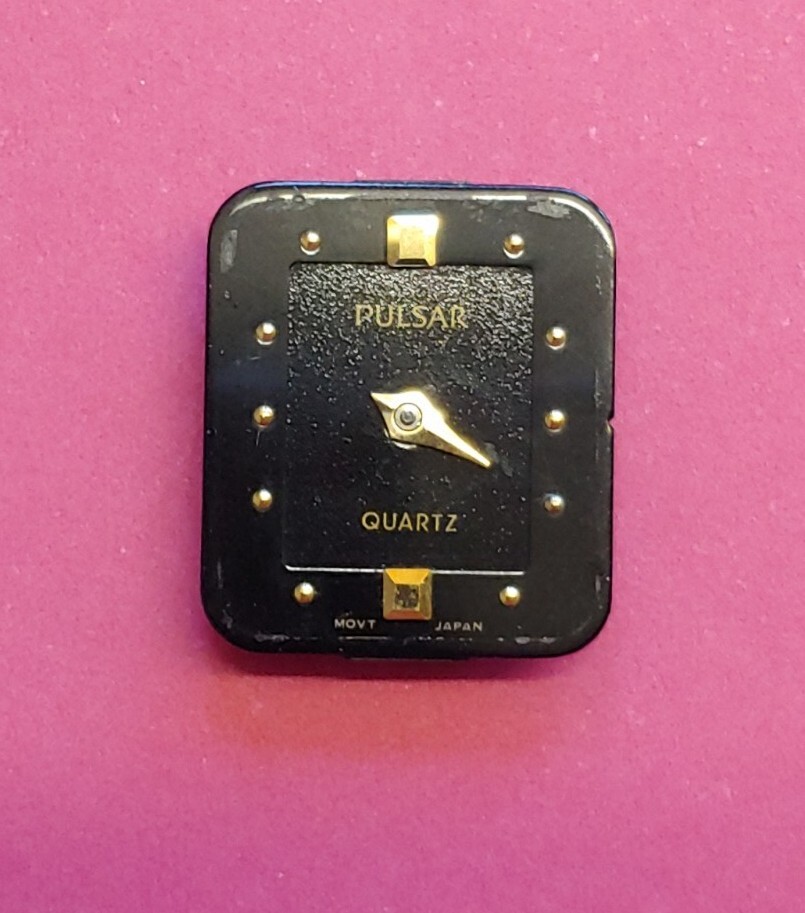 Pulsar ShioJiri Y888 Movement, 15 X 13 Black Dial,Hour Hand. Set,Run 7 Days