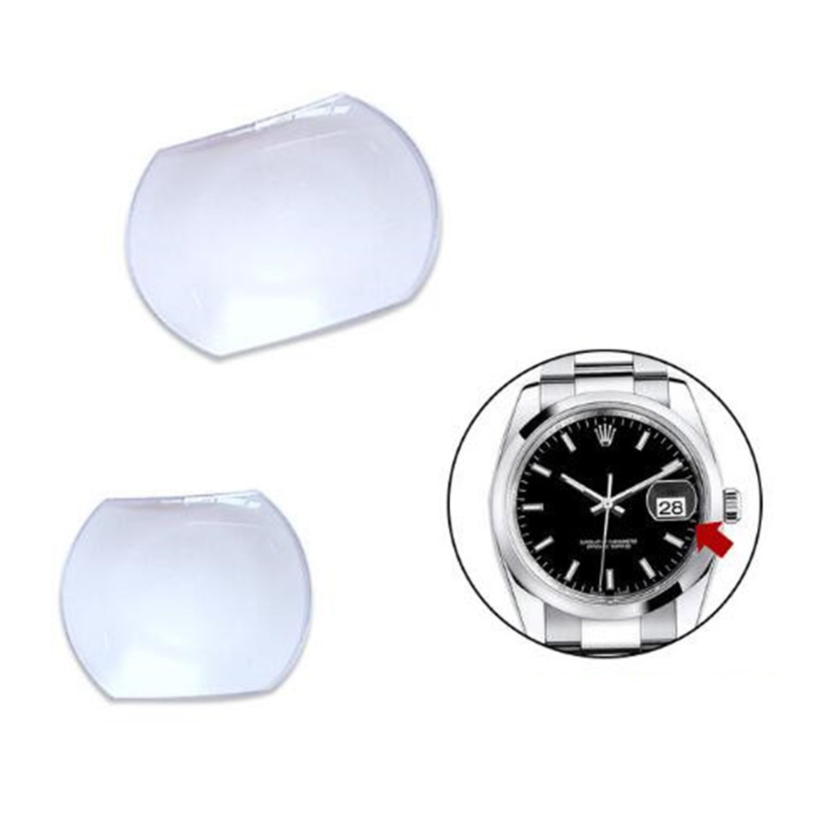 High Quality Sapphire Magnifier Lens for Date Window Watch Crystal Glass