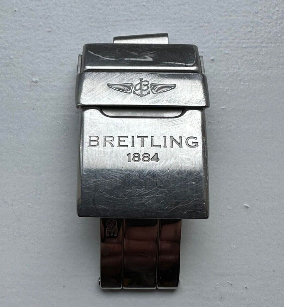 Genuine Original Breitling Deployment Deployant Clasp Buckle Bracelet Steel 20mm