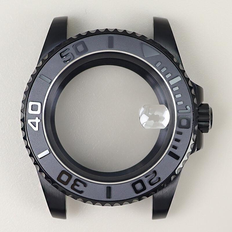 Black SUB watch case part Cyclops Sapphire Glass For Seiko nh35 nh36 Movement