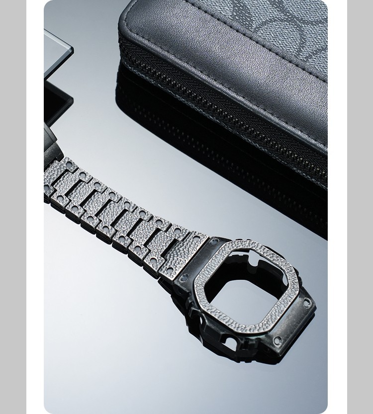 For Casio DW5600 GW-B5600 Modified Stainless Steel Watch Strap Titanium Case Men