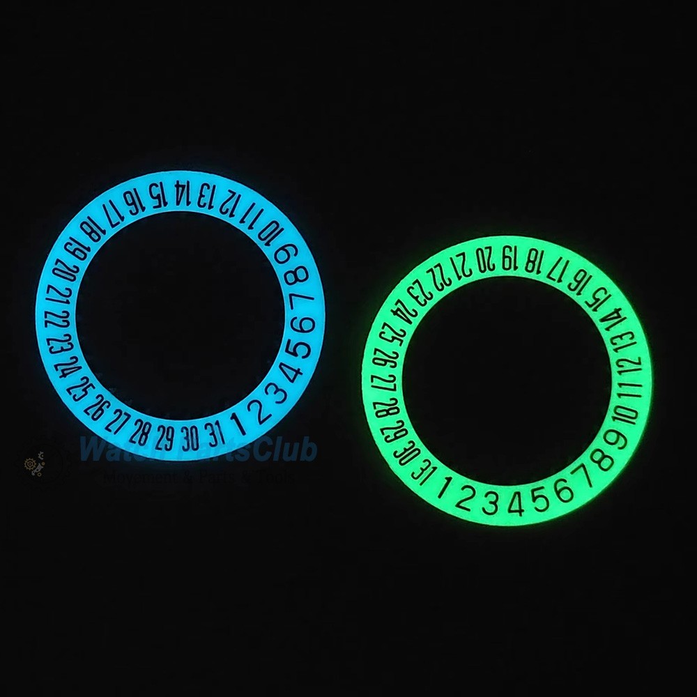 Super Green/Blue Luminous Datewheel 6H Date-wheel For NH35A NH34A Movement