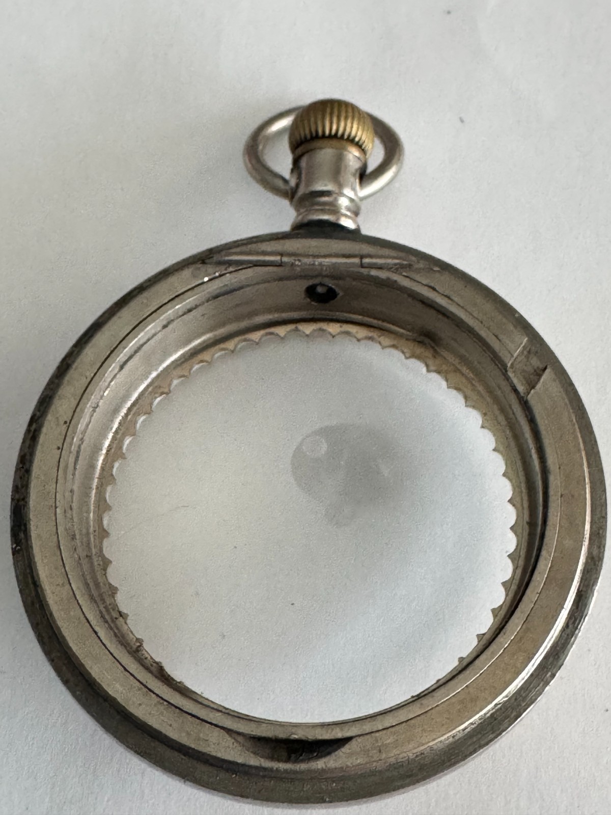 VINTAGE 18 SIZE DISPLAY BACK SWINGOUT POCKET WATCH CASE PENDANT & LEVER SET