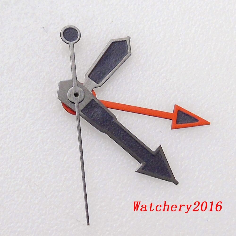 NEW Arrive Watch Hands Black Orange GMT hands Fit NH34 NH34A Automatic men Watch