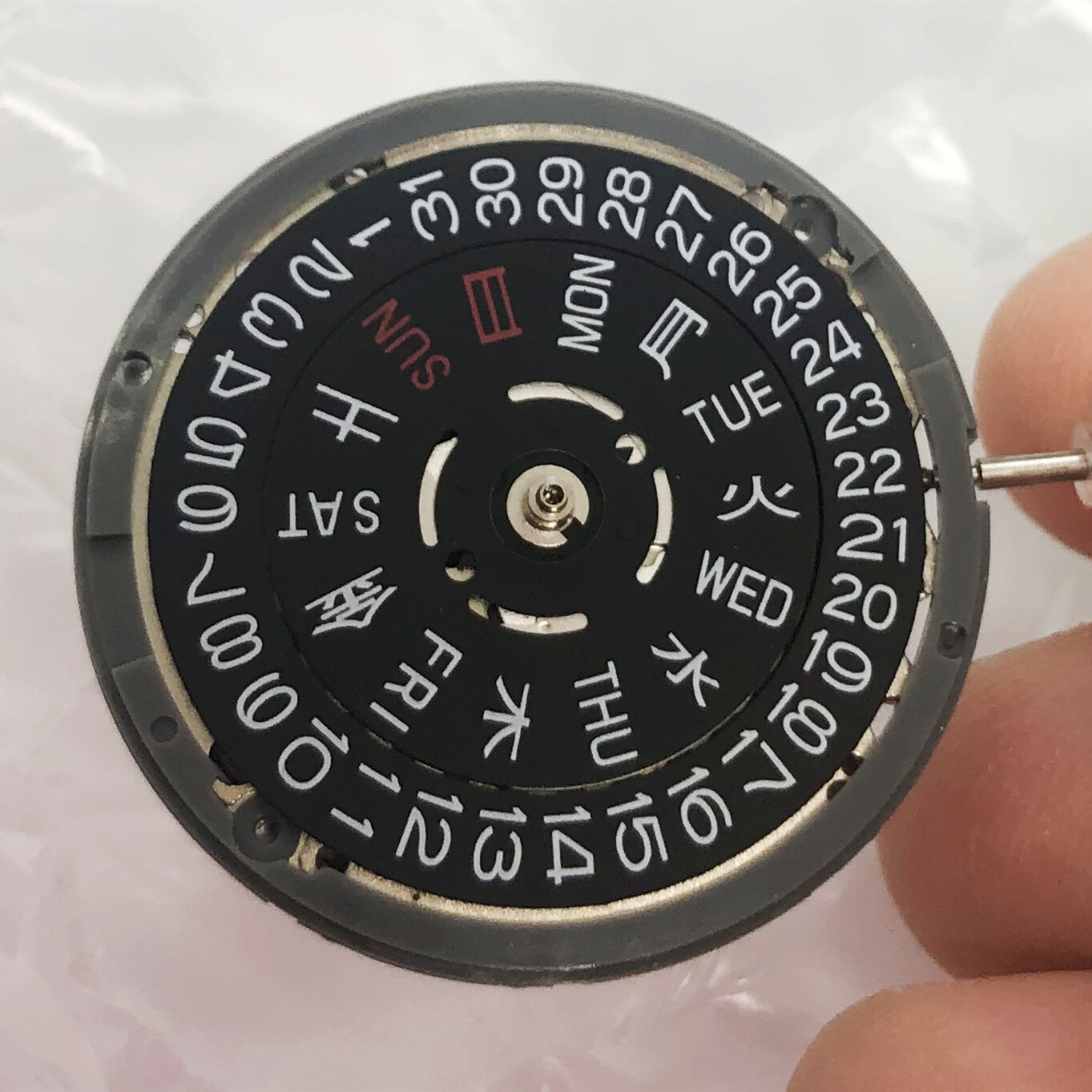 SEIKO Mechanical Watch Movement NH36 Black Datewheel 3/3.8 O’Clock Crown