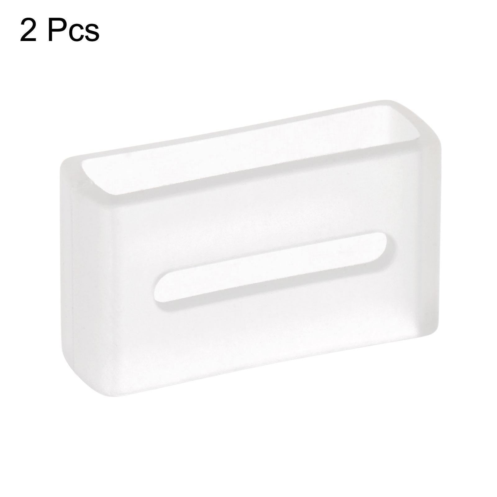 Slotted Slots Double Sided Strap Watch for 20mm, Transparent 2pcs