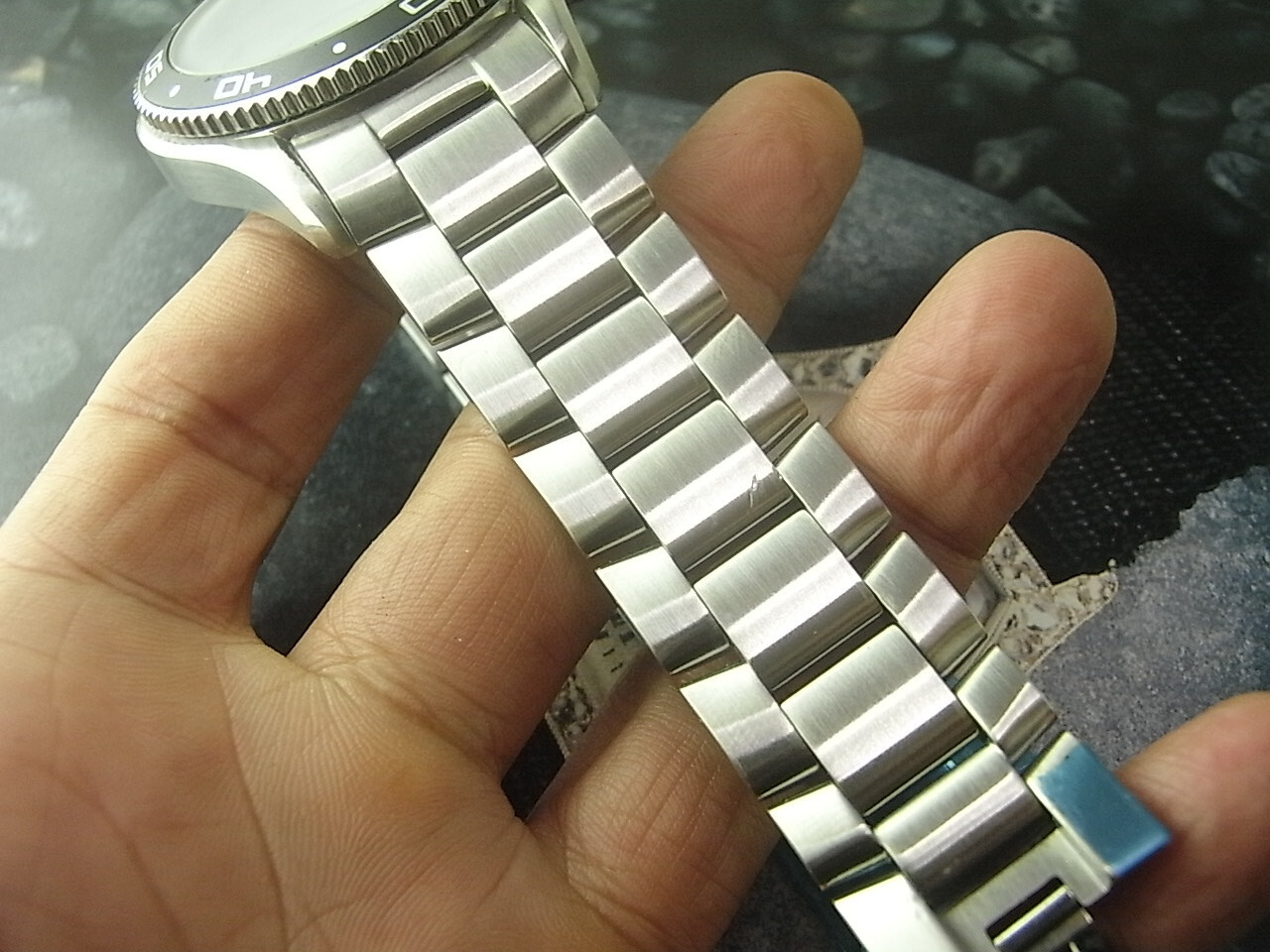 Defective NOS 40MM ESQ BY MOVADO DIVER CASE WITH 22MM SS WATCH BAND BRACELET