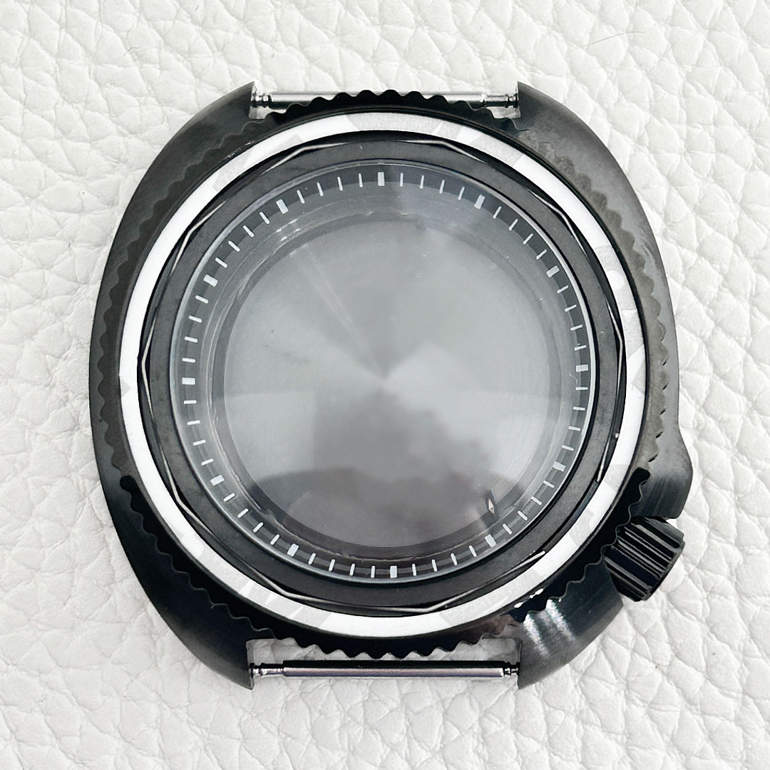 42mm Modified Turtle Watch Cases Sapphire Crystal Glass For Nh35 NH36 Movement