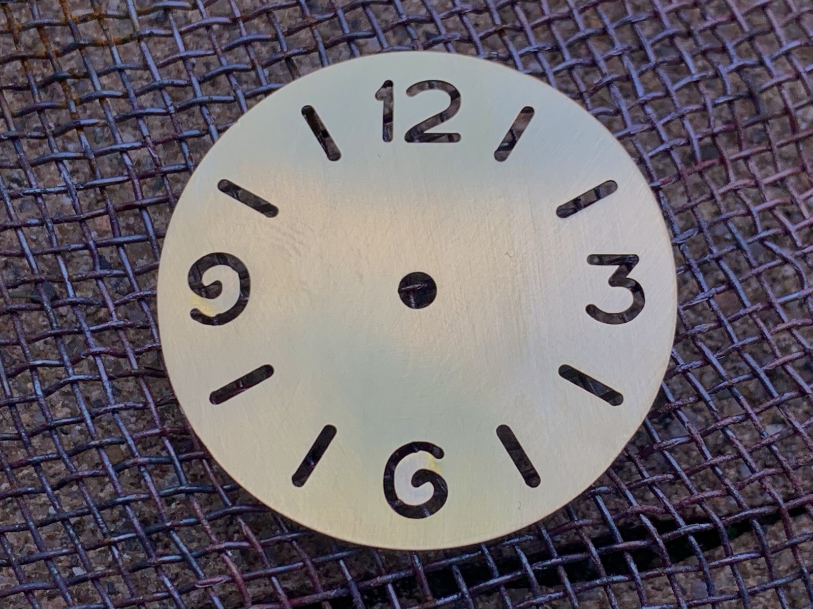 PAM skeleton / Ø 39 mm – watch dial , engraved / brass