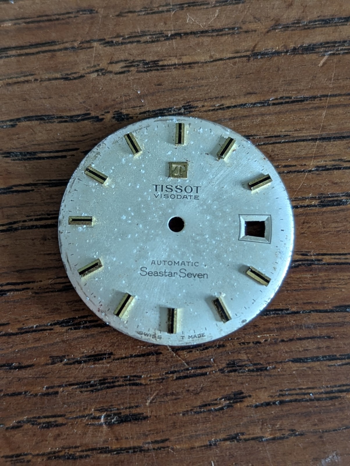Tissot Visodate Seastar-Seven Automatic Watch Dial, Patina, 29.5mm #S209