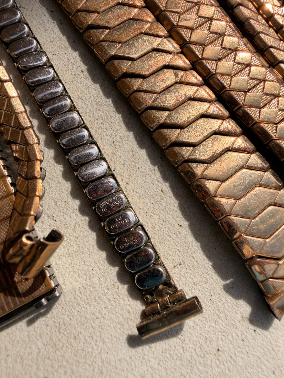 Vintage 9 ct rolled gold filled watch straps job lot scrap gold recovery 3