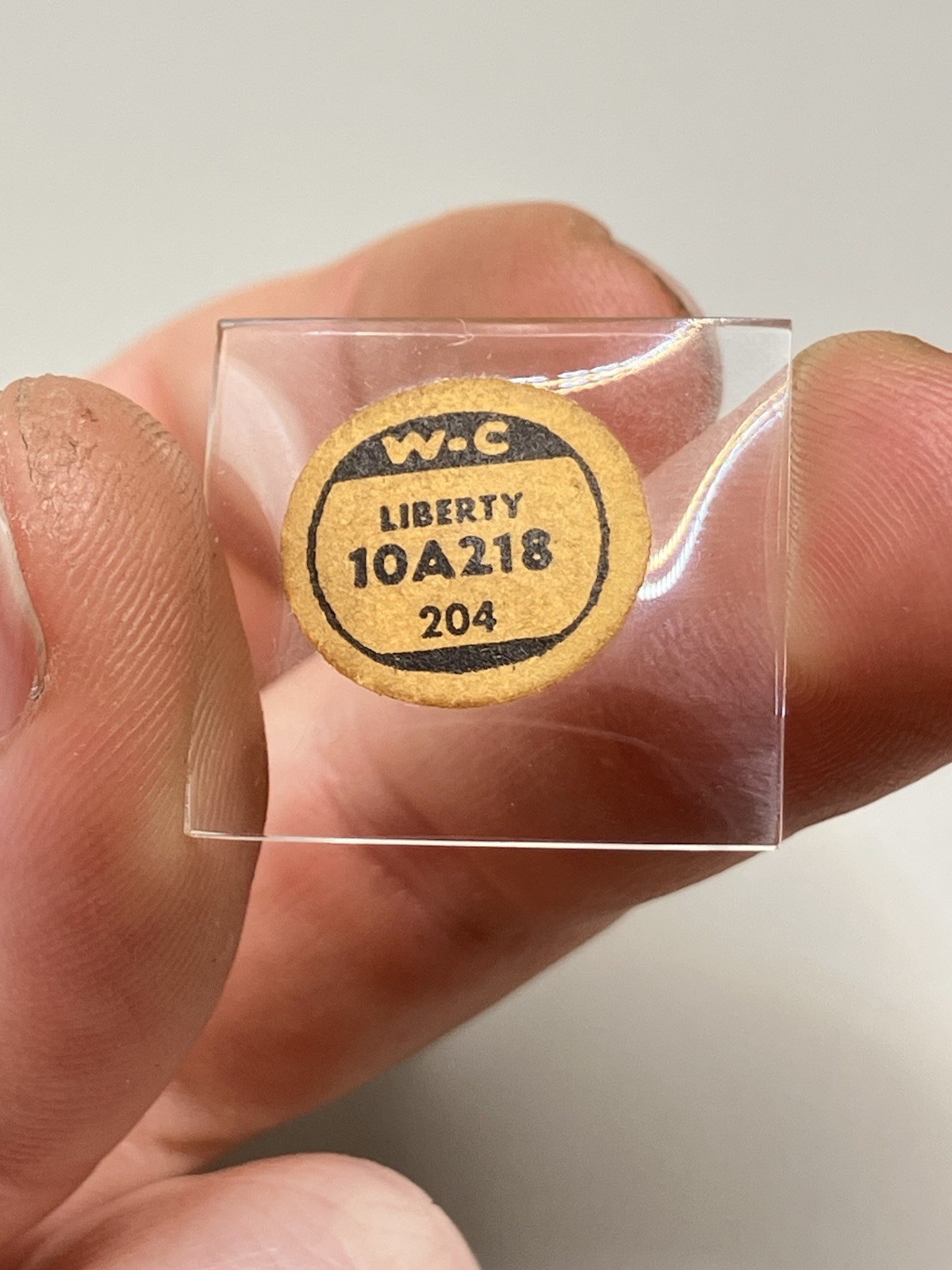 WC Watch Crystals Liberty 10A218 (x2) New Old Stock