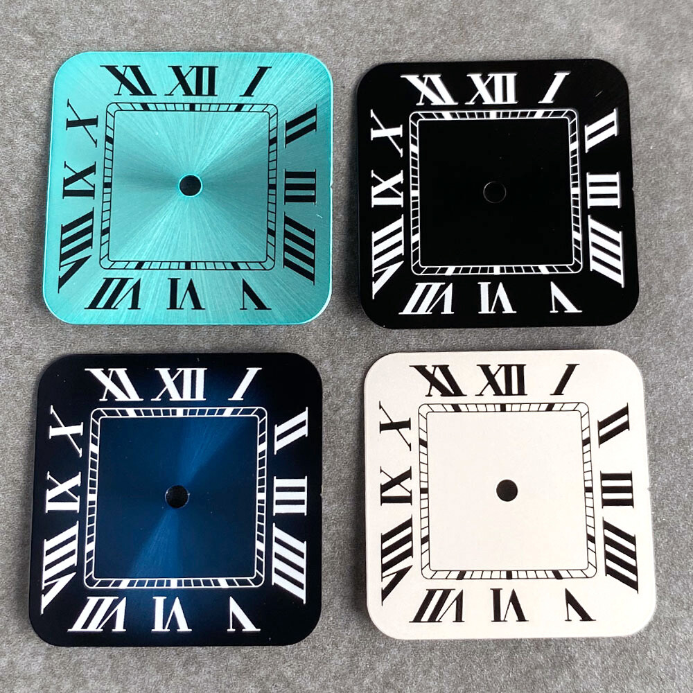 Tandorio Blue White Roman Dial Men Watch 38mm Square Case Hand Set Fit NH36 NH35