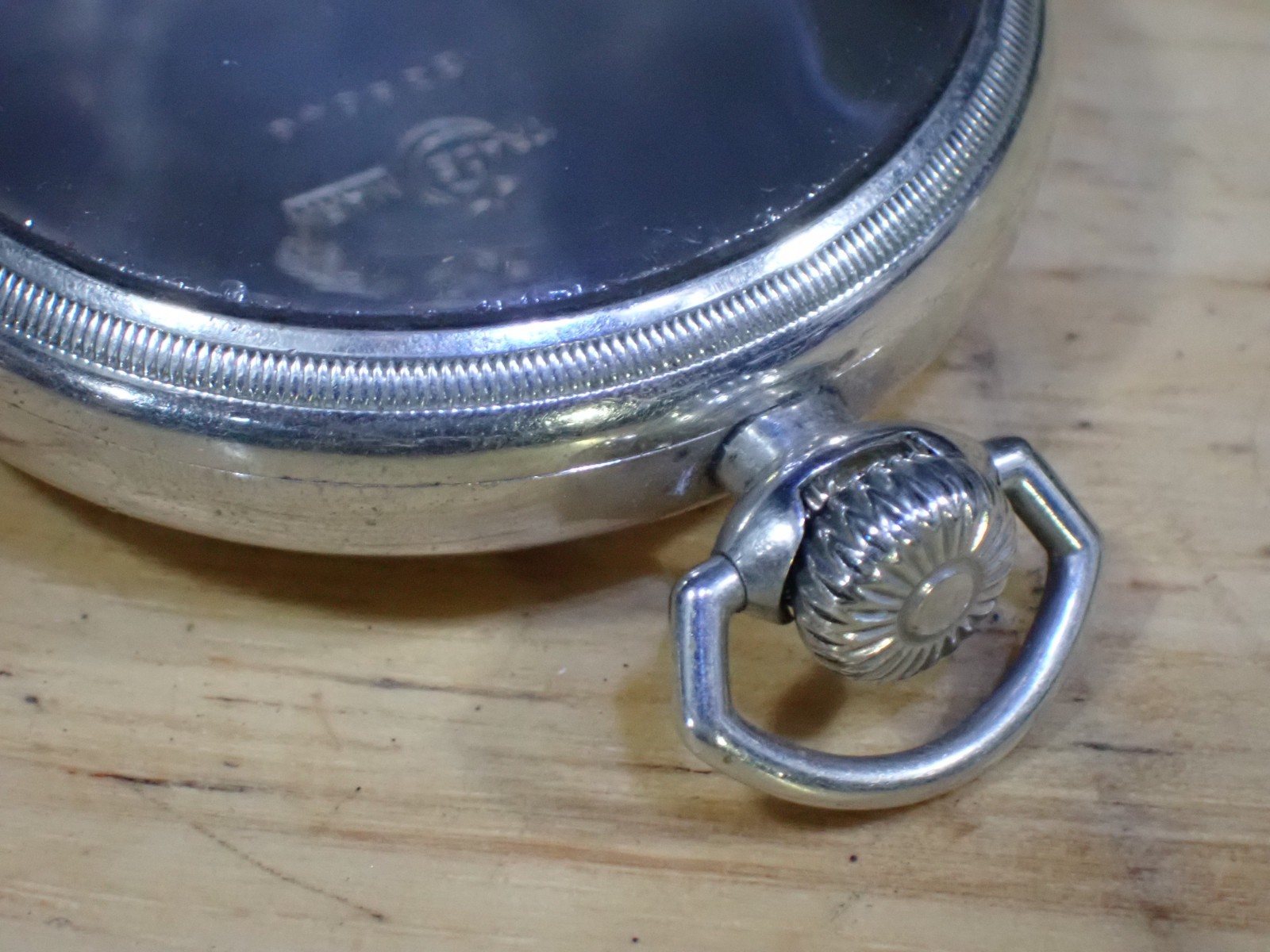 Crescent Watch Case Co. Swing Out Pocket Watch Case Silverine 18s SN 238646