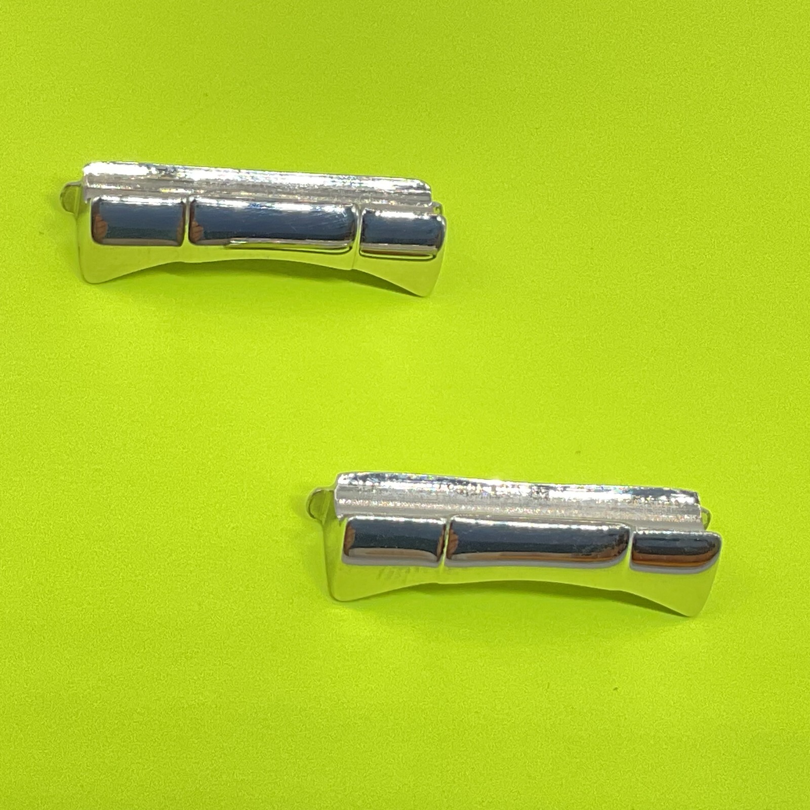 20MM S/S LEATHER RUBBER STRAP BAND END LINKS FOR ROLEX 36MM 5 SERIES HI-POLISHED