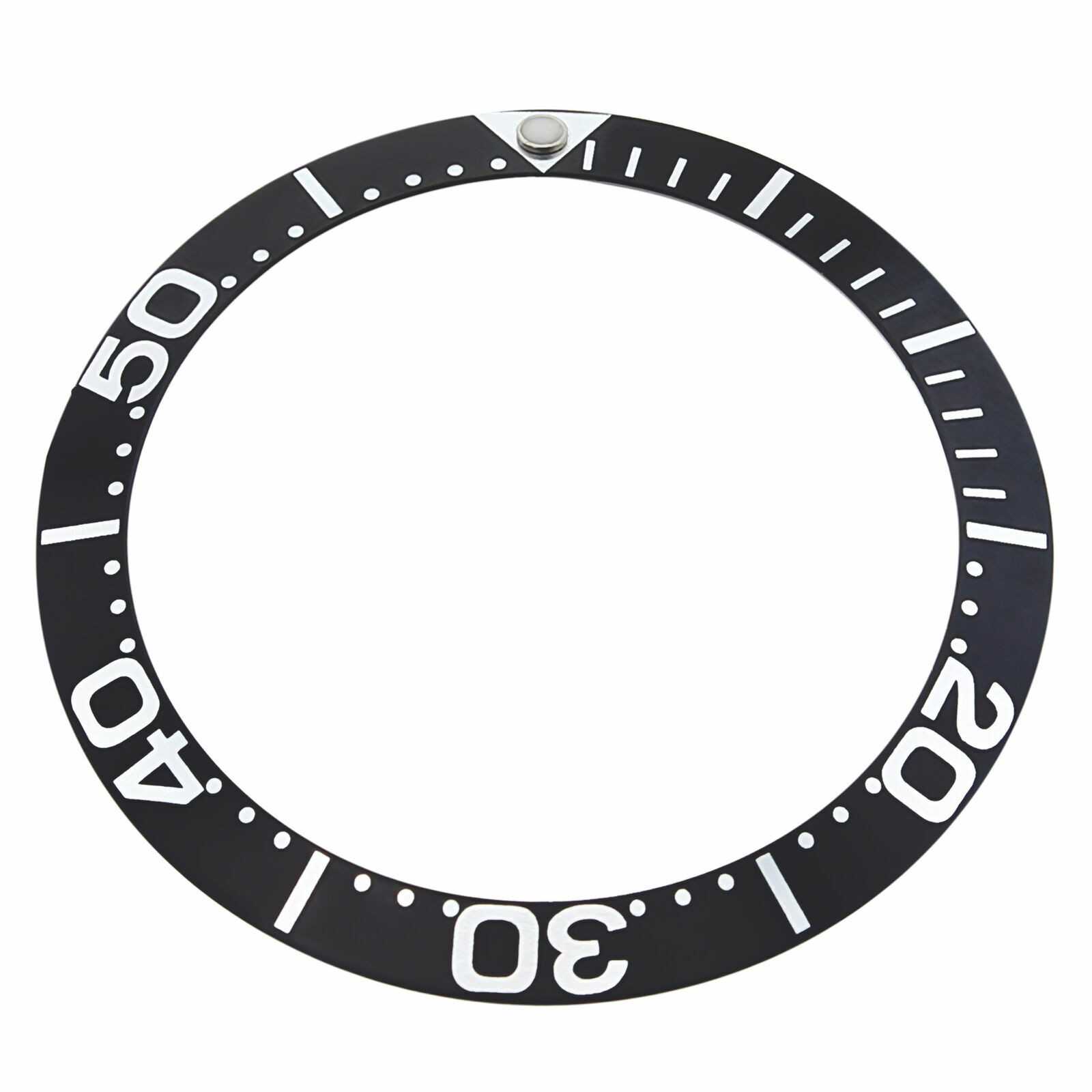 For Omega Black Replacement Bezel Insert 38.10mm x 30.50mm Large Numbers