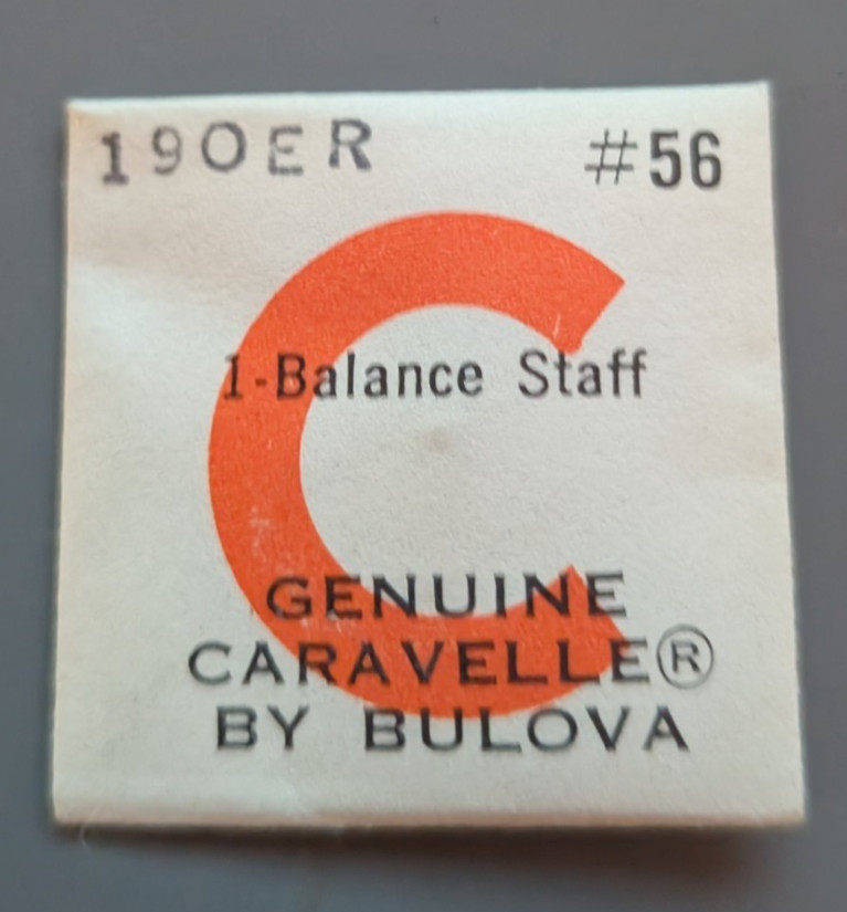 NOS Vintage OEM Caravelle Bulova Watch 19OER Balance Staff – Part #56