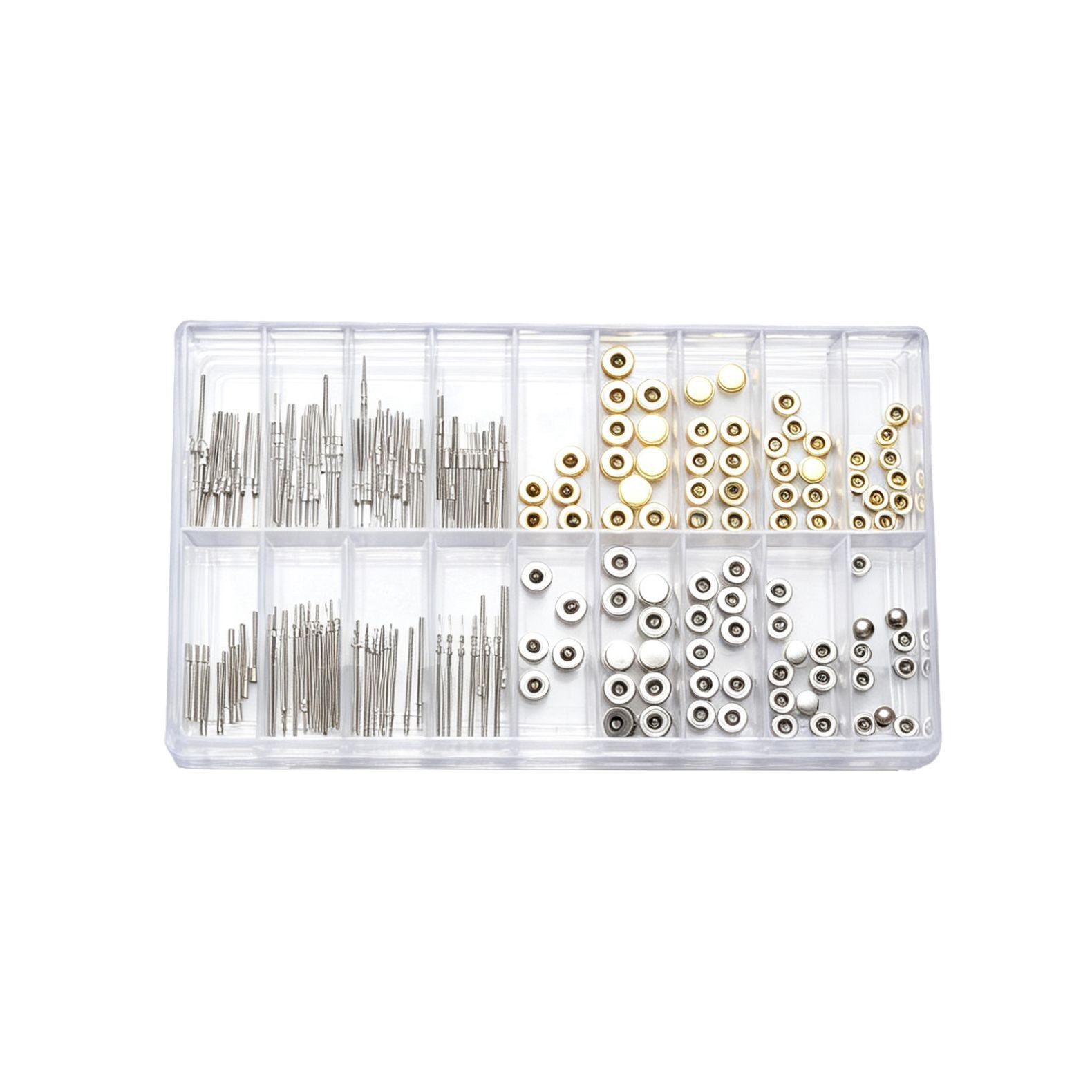 170 Pcs New Watch Stem+Watch Crown Parts Box Set For Ladies And Quartz Watches