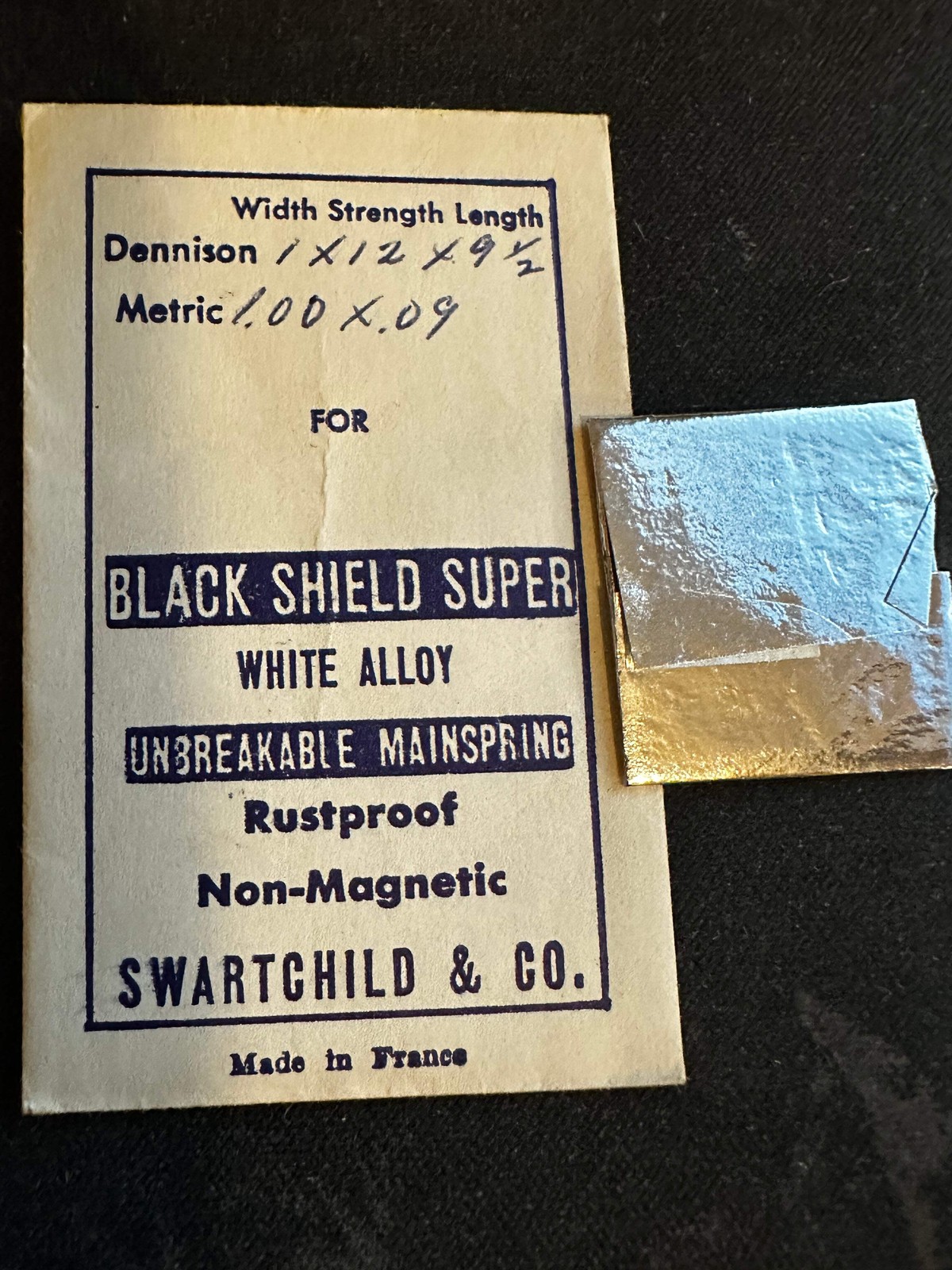 Swartchild Black Shield SUPER Mainspring for Omega 12.6, Bulova 6E, Buser 62A, F