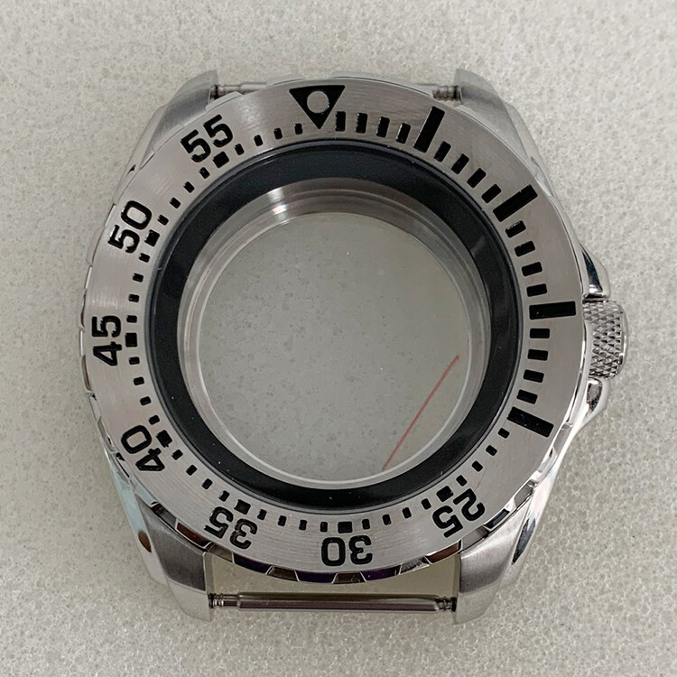 44MM Inner Shadow Case Rotatable Bezel Watch Case for NH35/NH36/4R Movement