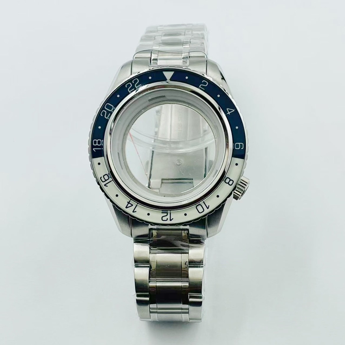 NH34 Case 44mm GS Tai Chi Circle Sapphire Case BGW9 Lume for NH35/NH34 Movements