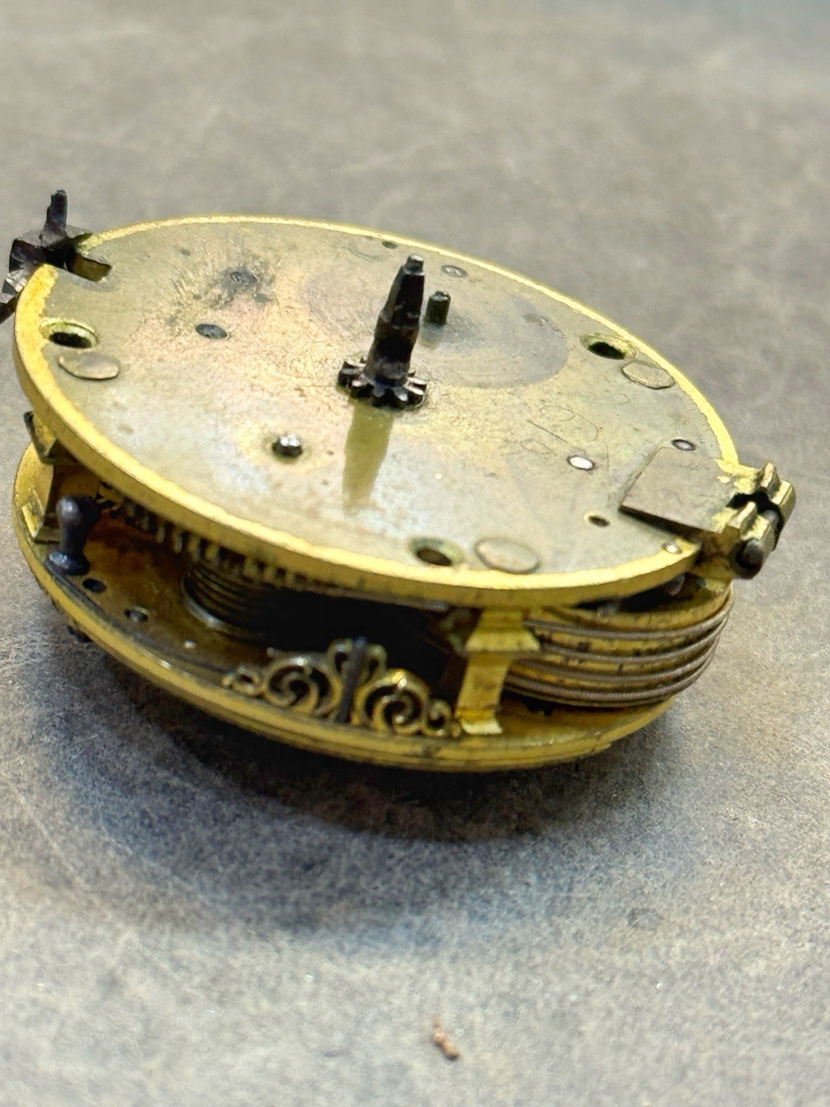 Antique Wm Ericke London Verge Fusee Pocket Watch Movement Repair