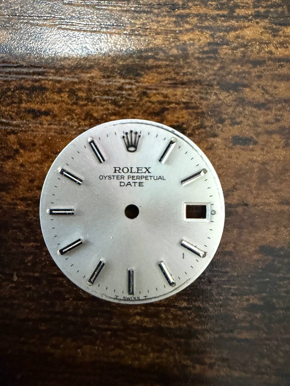 ROLEX LADIES OYSTER PERPETUAL DATE 6517 6516 6519 SILVER STICK DIAL USED COND