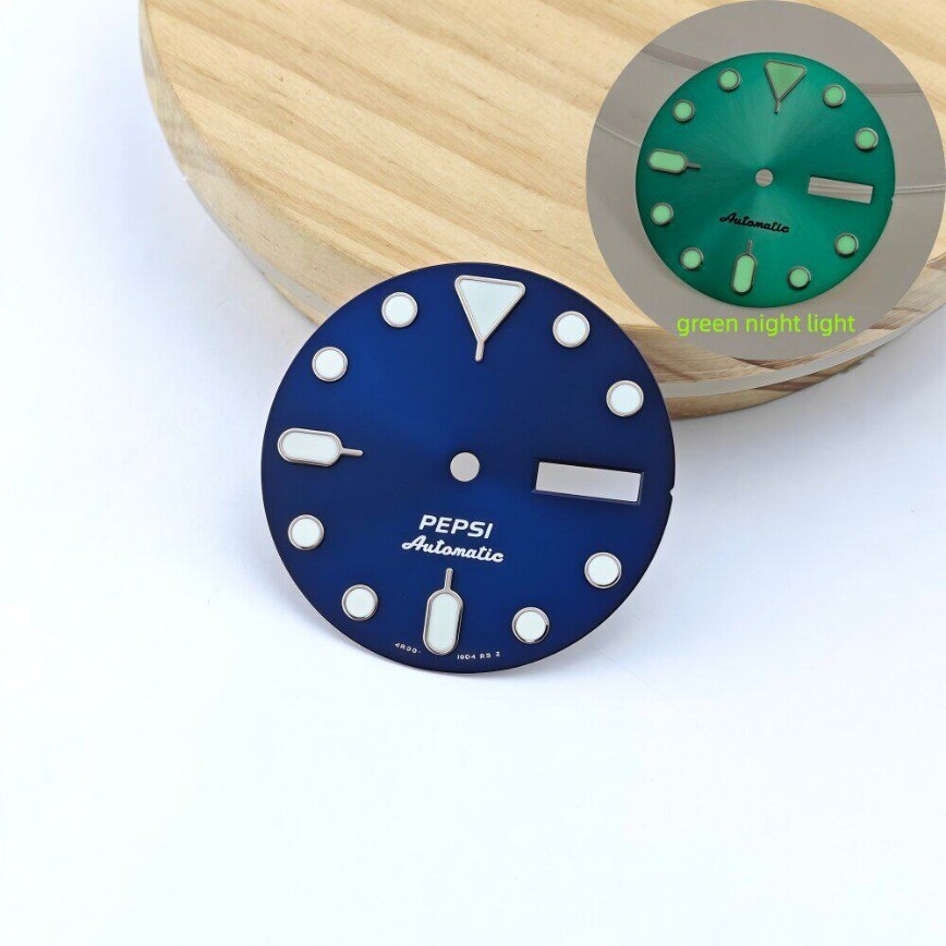 New No/S Logo NH35 Dial 28.5mm Blue SK007 Fits NH34/35/36 Movement Watch Parts