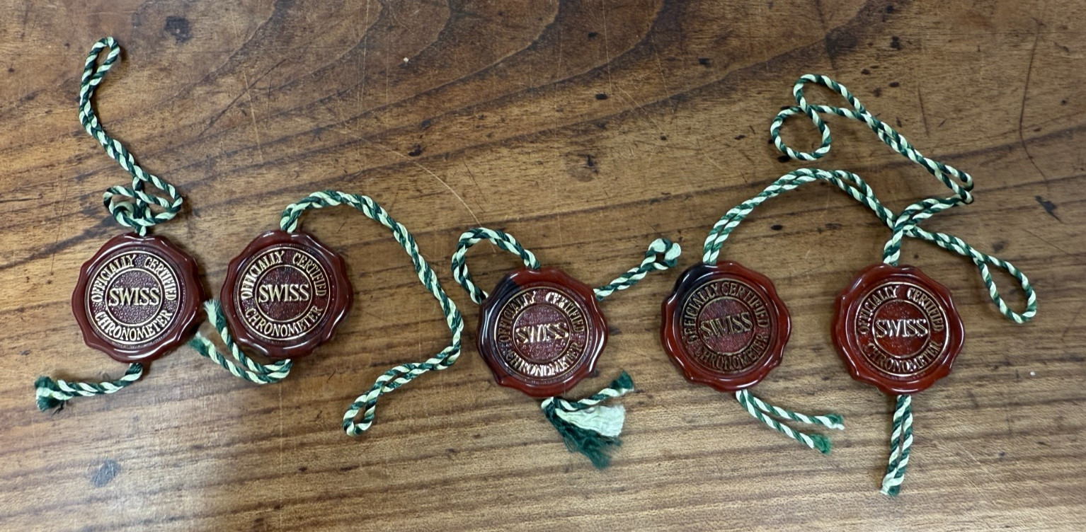 Genuine Vintage Rolex Hologram Hanging Tags Lot of (5)