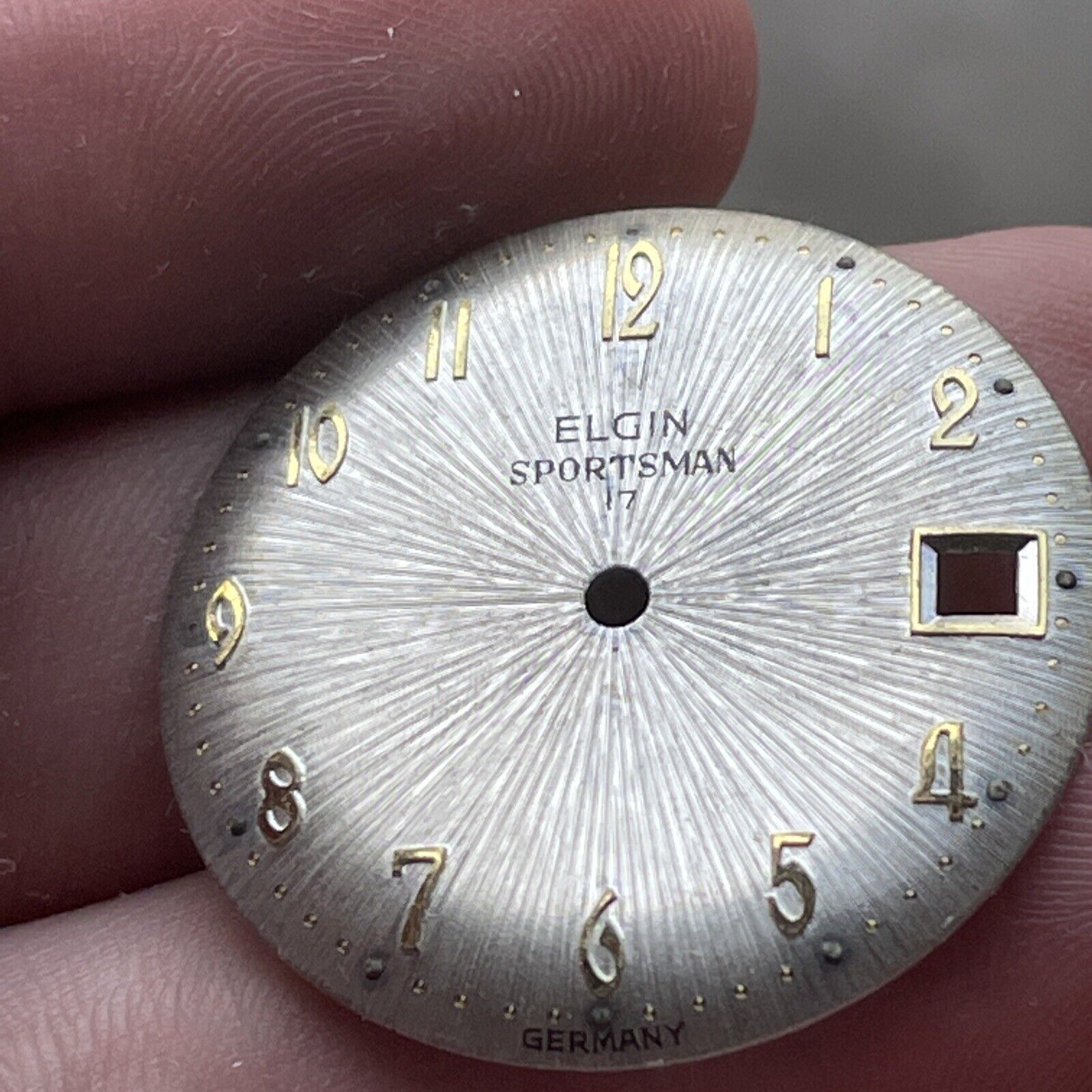 Vintage Elgin Watch Co. Sportsman German Watch Face