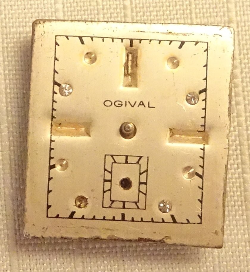 Ogival Wristwatch Movement 15J Men’s Parts or Repair Vintage Seeland