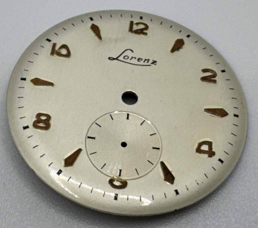 Lorenz Vintage 32Mm Rose Gold Index Small Seconds H6 Feet H5-11