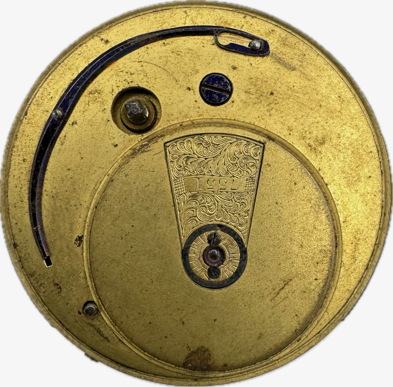 Antique 42mm H.C. Blair Bristol Key Wind Fusee Pocket Watch Movement for Parts