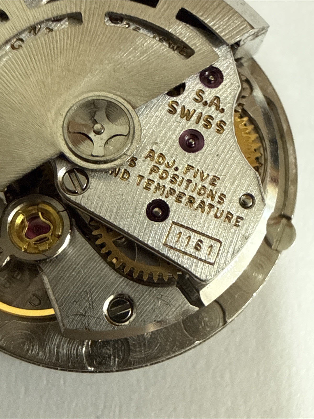 GENUINE Rolex 1161 Complete Movement, Dial Hands & Crown Perfect Working Cond.