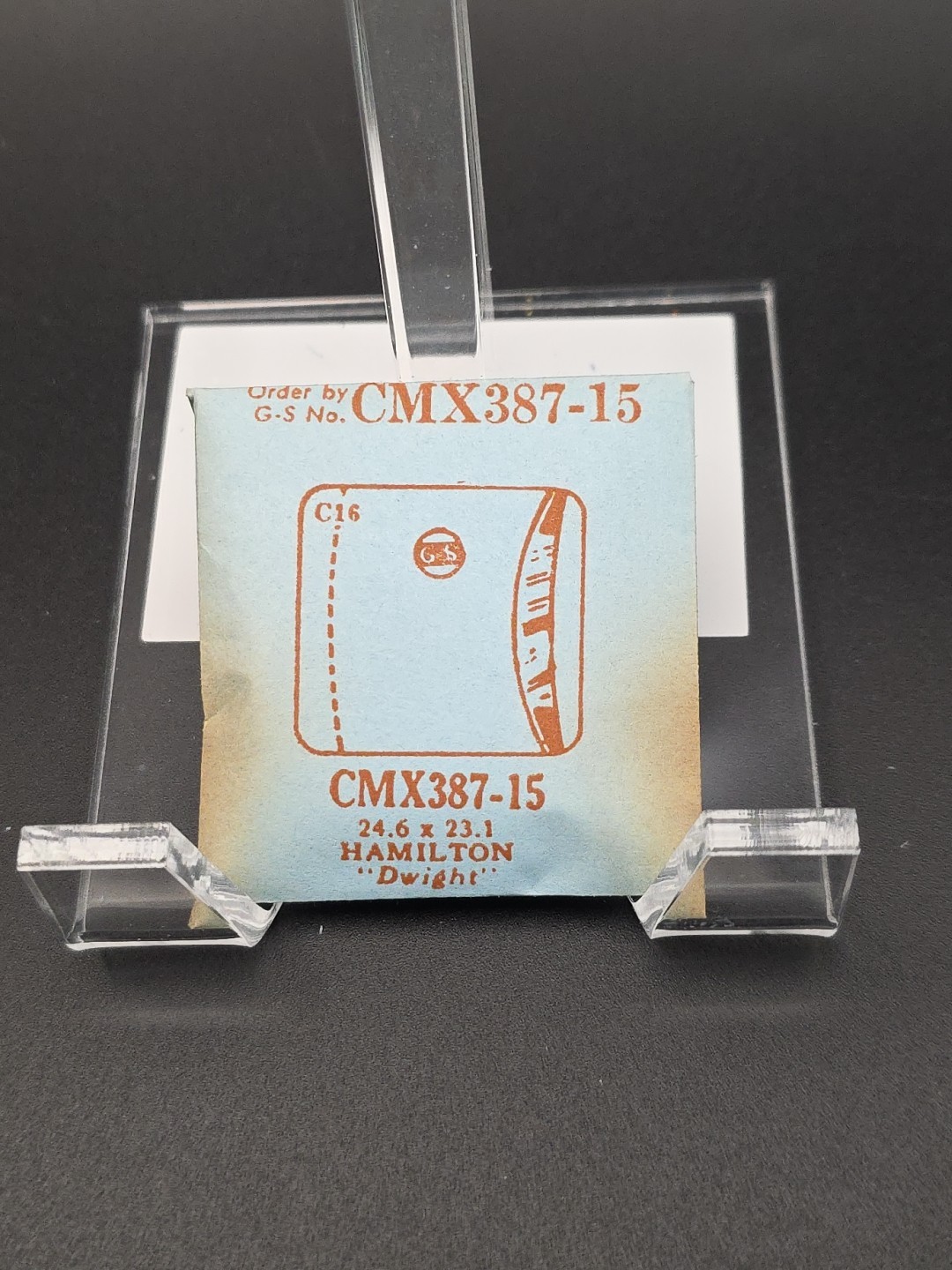 G-S Watch Crystal CMX387-15 Hamilton “Dwight” 24.6X23.1