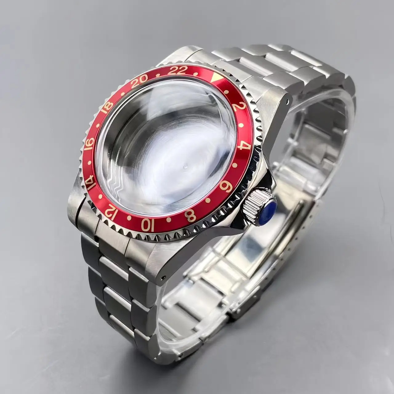 NH35 Vintage Case 39.5MM Stainless Steel 120-Click Watch Case with Sub/Gmt Alloy