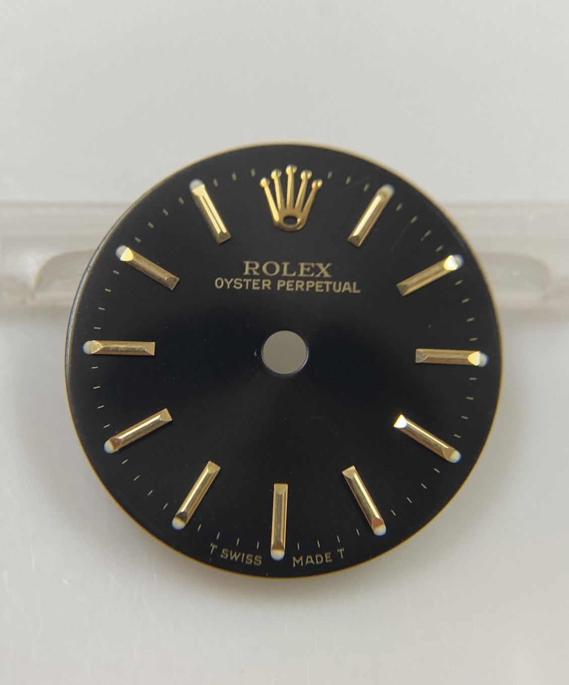 Genuine Rolex 24mm Oyster Perpetual Cal. 2130/2230 Black/Gold Stick Dial