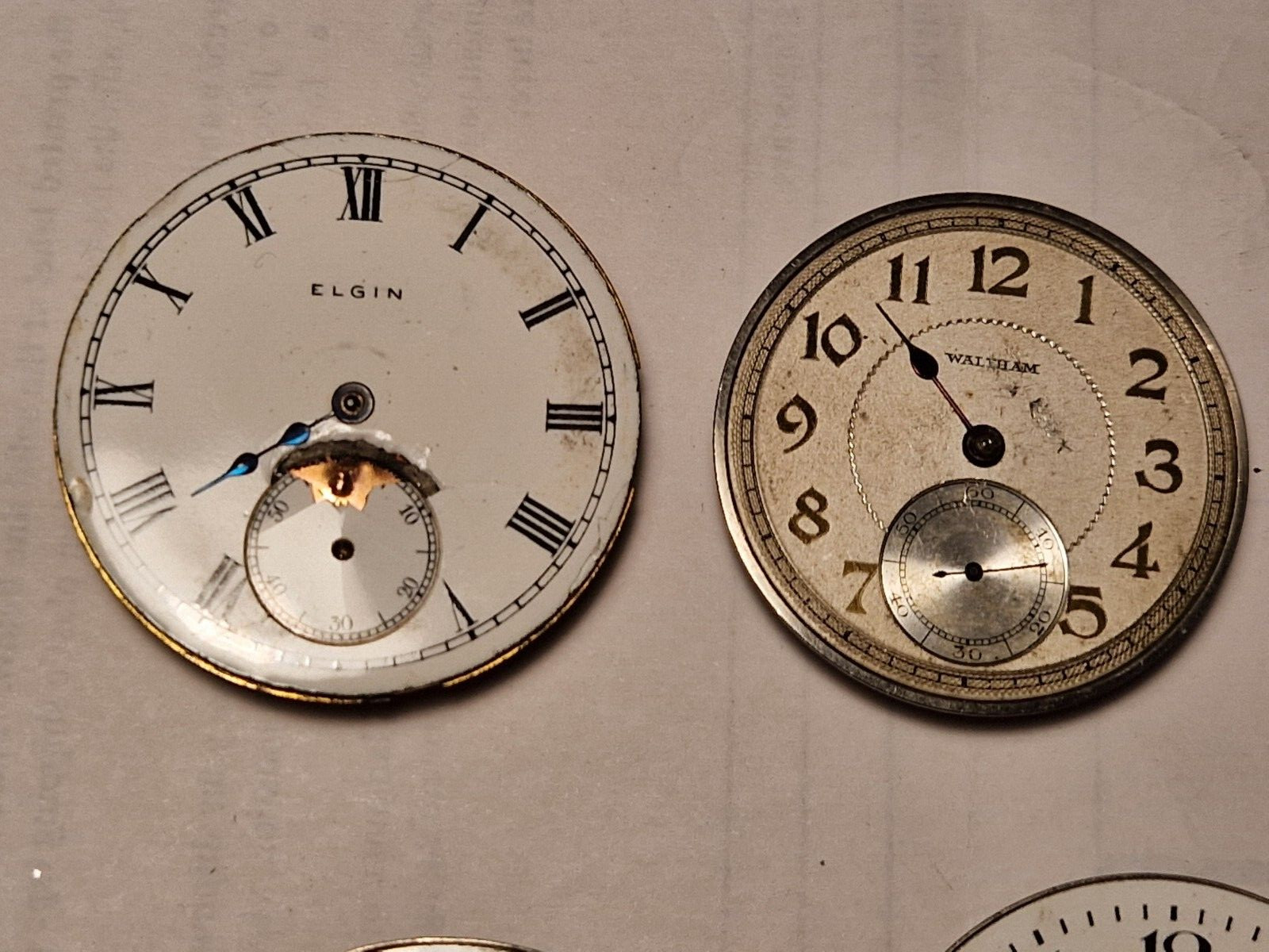 Antique Pocket watch movements American Waltham and Elgin projects