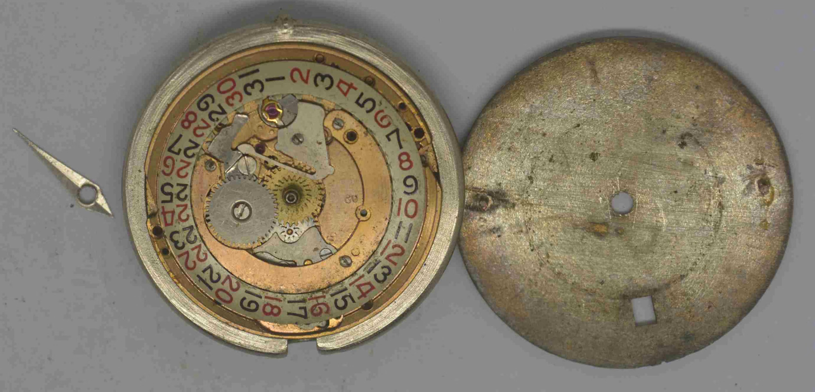 Vintage MIDO Powerwind Movement & Dial. Cal: AS1681. For Parts
