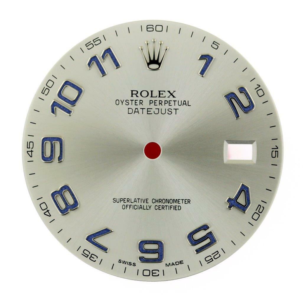 Original Men’s Rolex Datejust II 116300 116334 Silver & Arabic Blue S/S #G12