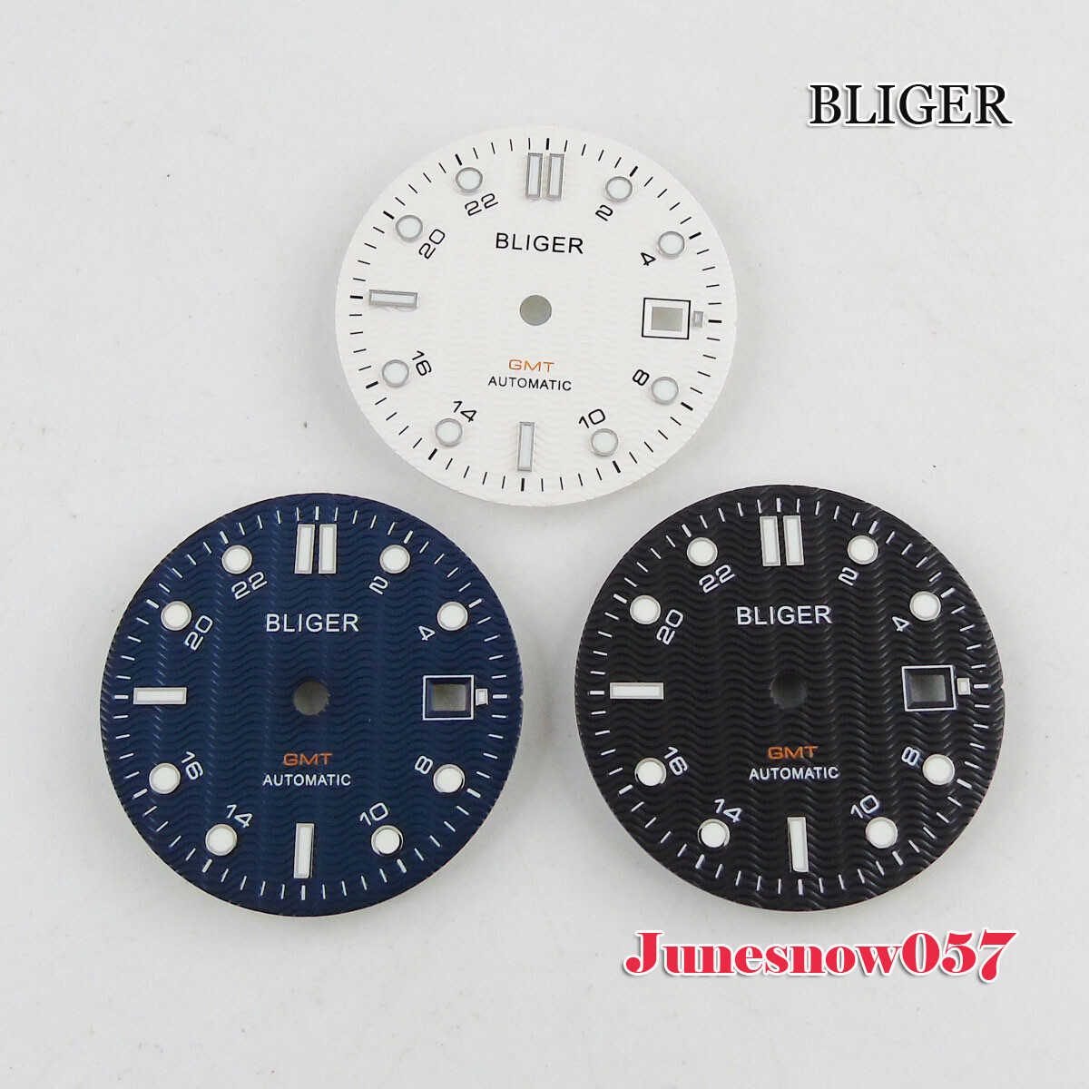 Bliger 31mm Men White/Blue/Black Watch Dial Fit NH34A MINGZHU 3804 GMT Movement