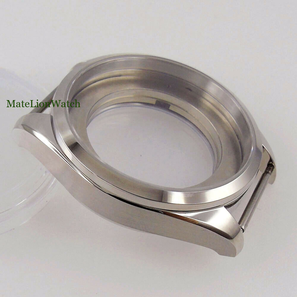 For Miyota 8215 DG2813 40mm Polished Sapphire Watch Case 316L Silver/Rose Gold